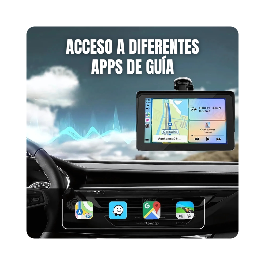 CARPRO - PANTALLA INTELIGENTE PARA TU CARRO con acceso a diferentes apps de guía para navegación.
